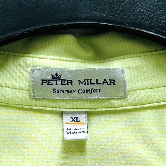 Peter Millar Polo Shirt Mens XL Green Summer Comfort Golf Athleisure READ - Picture 3 of 10